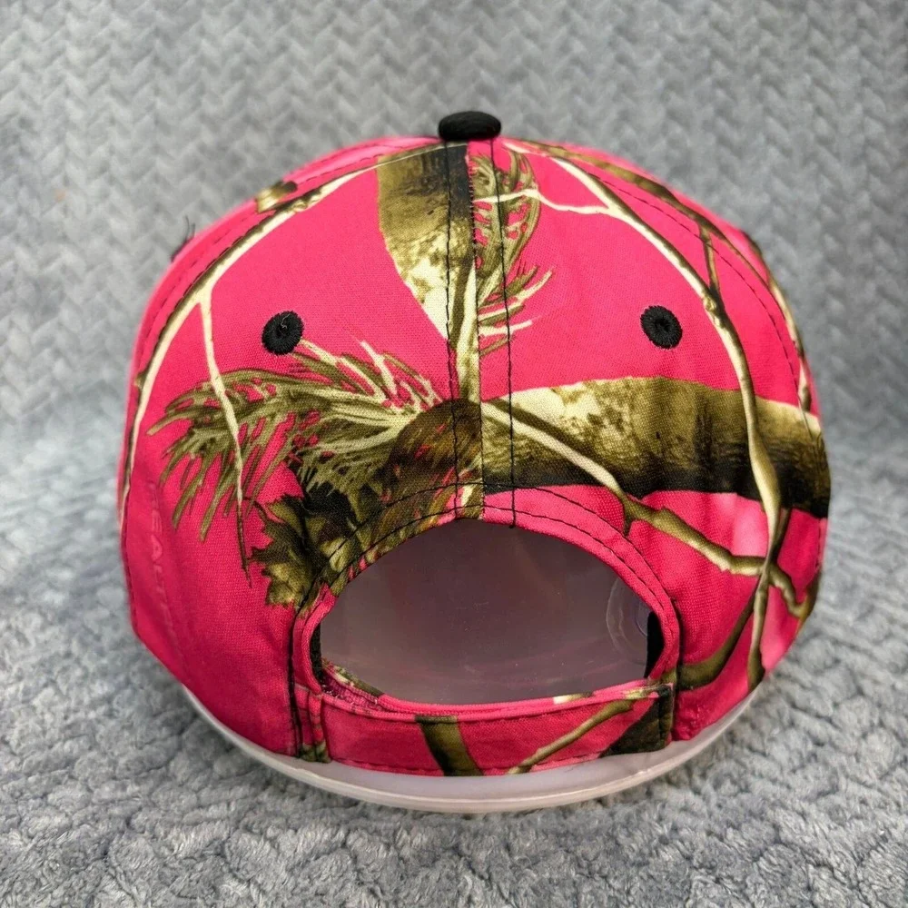 Paramount Outdoors Realtree APC Pink Camo Black Embroidered Hat Cap 1234